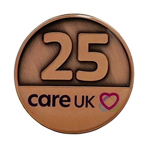 Époxy cuivre antique pour insigne d'épinglette Logo imprimé personnalisé bouton en métal de sécurité en gros pour vêtements broche de poitrine de mode - Product Image 1