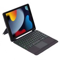 Clavier sans fil RGB personnalisé pour iPad, clavier portable fin avec pavé tactile, avec étui de protection
