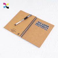 Cahier à spirales ligné de qualité avec impression de logo personnalisé, cahiers de notes en kraft