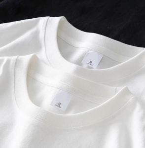 High Quality Cotton Plain Blank Crewneck Embroidered Logo 200g 220g 240g T Shirt Heavy Cotton Men Tshirt - Product Image 4