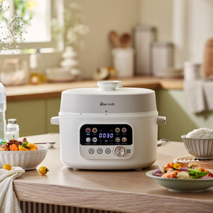 Olla a Presión Eléctrica Bear de 4L, Multifuncional, Automática, para el Hogar, con Revestimiento de Cerámica, Operación con un Solo Toque - Product Image 2