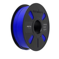 Filament d'impression 3D PETG bleu royal 1,75 mm, 1 kg, qualité supérieure, pour des impressions vibrantes et durables, 220-260°C