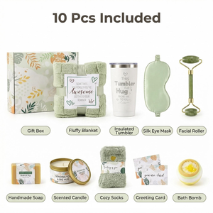 Coffret Cadeau de Noël et d'Anniversaire, Panier Cadeau Relaxation Spa Bain, Cadeau de Remerciement pour Amies, Épouse, Maman - Product Image 2
