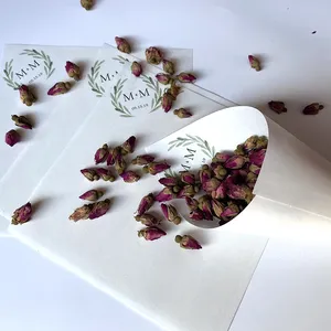 Conos de confeti de papel blanco personalizados al por mayor nombres personalizados <span class=keywords><strong>fechas</strong></span> para bodas despedida de soltera fiestas de graduación Acción de Gracias - Product Image 5