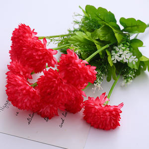 Fleurs artificielles, chrysanthèmes de simulation, <span class=keywords><strong>bouquet</strong></span> Qingming, boule de fleurs en soie, décoration florale moderne et simple pour cérémonies. - Product Image 2