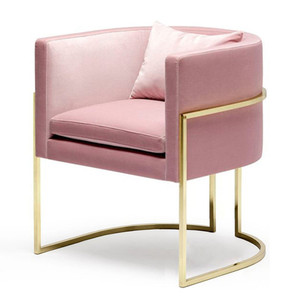 Nordic evento sedia mobili di lusso <span class=keywords><strong>soggiorno</strong></span> sedie moderne velluto oro divano divano di velluto rosa divano sedia - Product Image 1