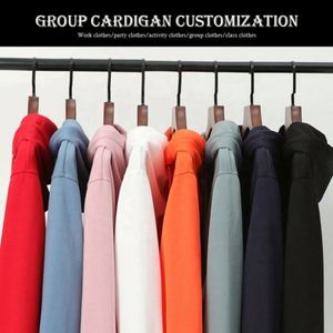 Custom Logo Cotton Hoodie <b>Jacket</b> Coat for Men New Design Plus Size XL Fleece Sweatshirt With Zipper & Hooded Collar - Product Image 4