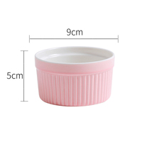 Wadah Keramik Putih WLD Ukuran 3.5 Inci, 6 Oz, Porselen Bulat, Dapat Digunakan Untuk Salad, Kacang, Makanan Penutup, Puding