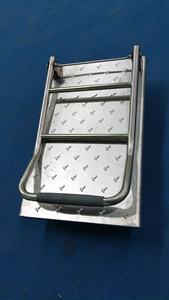 <span class=keywords><strong>Chariot</strong></span> à main pliable en acier inoxydable robuste avec plateforme plate et roues pour entrepôt, hôtel, restaurant, cuisine - Product Image 4