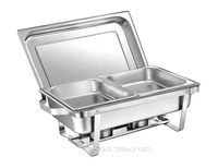 Buffet Commercial, plat de service rectangulaire en acier inoxydable 201, réchauffeur d'aliments