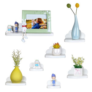 Piccoli scaffali galleggianti <span class=keywords><strong>a</strong></span> <span class=keywords><strong>nuvola</strong></span> espositore da appendere mensola <span class=keywords><strong>a</strong></span> parete per bagno soggiorno camera da letto Nursery mensola galleggiante in legno - Product Image 3
