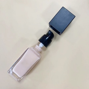 Envases Cosméticos al por Mayor, Botella de Vidrio Cuadrada Transparente de 15ml 20ml 30ml 40ml para Suero, Loción, Base de Maquillaje, con Bomba Dosificadora - Product Image 2