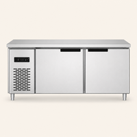 Table de travail commerciale sur mesure OEM en acier inoxydable pour congélateur, comptoir de préparation pour hôtel, restaurant, cuisine