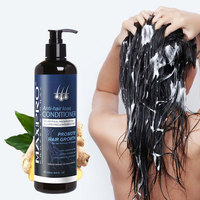 Marque privée Maxipro Herbal Argan Oil Infused 500ml Après-shampooing naturel au gingembre biologique Ensemble de soins capillaires hydratants