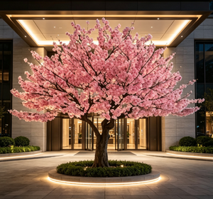 Albero Artificiale Grande Personalizzato, Durevole, Ecologico, Resistente ai Raggi UV, con Fiori di <span class=keywords><strong>Ciliegio</strong></span> Dorati Autunnali, per Uso Interno/Esterno - Product Image 3
