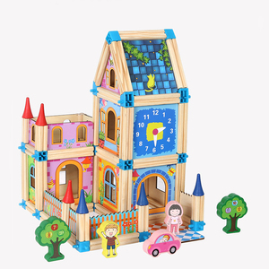 128 Khối Gỗ Vui Nhộn & Đồ Chơi Xây Dựng Mô Hình Bộ Khối Xây Dựng Cho Trẻ Em Đồ Chơi Giáo Dục Bằng Gỗ Trò Chơi Trẻ Em Phổ Biến 2022 - Product Image 3