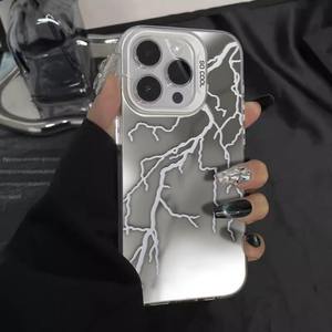 Foudre Photo impression plaqué argent clé TPU PC housse de téléphone portable pour <span class=keywords><strong>Iphone</strong></span> 8 Xr Xs Max 11 12 13 14 15 16 17 Air - Product Image 3