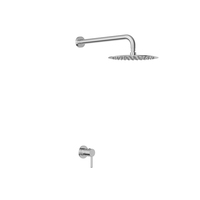 Ensemble de robinetterie de douche murale compacte KEMEN en acier inoxydable 304 durable, sans plomb, finition brossée, fonction simple