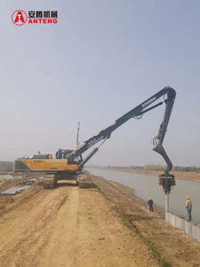 Martillo Vibrador Hidráulico ANTENG V150 para Excavadora, para Montar <span class=keywords><strong>Postes</strong></span> <span class=keywords><strong>de</strong></span> Valla <span class=keywords><strong>de</strong></span> Hormigón, con Motor <span class=keywords><strong>de</strong></span> Caja <span class=keywords><strong>de</strong></span> Engranajes para Pilotes - Product Image 3