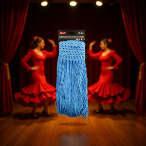 Flecos ILAN para manualidades, decoraciones de borlas azules de 1,5 m - Product Image 2