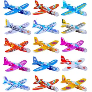 Children's Gift Mini Foam Small Aircraft Aviation Models Outdoor Flying Game Inertial Hand Throw Flying Glider