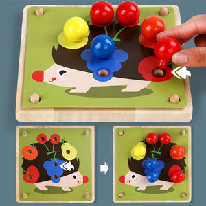 Juego de Clavijas de Madera con Forma de Arcoíris y Hongos para Bebés, Otros Juguetes Educativos de <span class=keywords><strong>Dibujo</strong></span> para Niños - Product Image 3