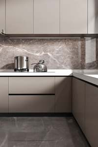 SANTOPOVA Cheap Price Modern L-Shaped Modular <b>Kitchen</b> Cabinet Set Matte Lacquer Finish Customized Design Built-in <b>Appliances</b> - Product Image 6