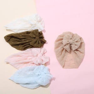 Nouveau-nés été mignon papillon arc bandeau torsion chapeau <span class=keywords><strong>maille</strong></span> chapeaux doux extensible Bonnet <span class=keywords><strong>Turban</strong></span> noeud arc dentelle <span class=keywords><strong>Turban</strong></span> chapeau pour bébés - Product Image 2