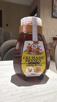 Bouteille vide en plastique PET pour miel et condiments, 300g, 500g, 1kg, avec bec verseur anti-goutte à reflux, pour sérigraphie