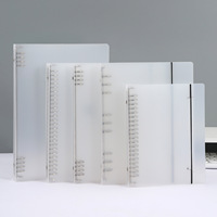 Protège-documents en plastique A4/A5/B5 avec reliure à 8/20/30 anneaux, organiseur personnalisé en PP dépoli pour feuilles mobiles avec bande élastique