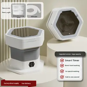 Lavadora Portátil Semiautomática de 8L, <span class=keywords><strong>Mini</strong></span> Lavadora Doméstica para Ropa de Bebé, Ropa Interior y Calcetines - Product Image 2