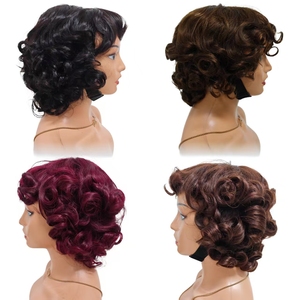 Promoción Letsfly: Pelucas con Flequillo de Ondas Sueltas Hechas a Máquina, 12 Pulgadas, Cabello Humano 100% Natural, Venta al por Mayor, Pelucas con Flequillo de Color, 200% de Densidad, 33$ - Product Image 1