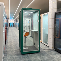 Cabine de travail individuelle moderne insonorisée en alliage d'aluminium, acoustique et silencieuse, pour bureau, cabine téléphonique mobile et flexible