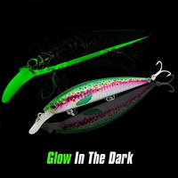 Leurre de pêche FJORD Sinking Minnow 120mm 37g, appât dur artificiel pour eau salée, plongeant en profondeur, pour bar et truite
