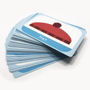 Stampa educativa di Flashcards del gioco di carte stampata su ordinazione delle carte da gioco di apprendimento dell'inglese dei bambini di nuovo arrivo - Product Image 2