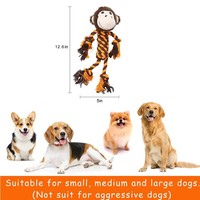 Jouets en peluche pour chiens en coton, résistants aux morsures, pour le nettoyage des dents, jouets interactifs pour le grincement des dents, jouets à mâcher pour animaux de compagnie
