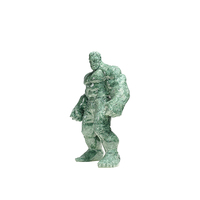 Nouvelle figurine de Hulk, super-héros Marvel, en marbre vert poli, sculptée et gravée, design moderne, souvenir, statue, 350 mm, décoration d'intérieur