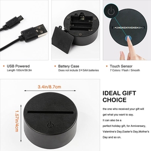 Haute qualité bricolage diamant peinture lampe lumière LED avec 7 couleurs décor à la maison <span class=keywords><strong>Table</strong></span> ornement veilleuse mosaïque artisanat - Product Image 4