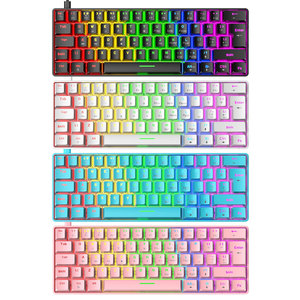 T60 Optical Mechanical Gaming <b>Keyboard</b> Blue Switch 62 Keys <b>USB</b> Type C Wired RGB 18 Lights PC Gamer Rgb <b>Keyboard</b> - Product Image 4
