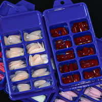 120 pièces Rose blanc noir rouge rose ballerine faux ongles conseils cercueil couverture complète presse sur les ongles ongles artificiels faux ongles