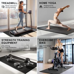 Tappetini per Yoga Premium 1/4 "spesso 68" x 24 "pieghevole Anti-scivolo impermeabile tapis roulant attrezzatura per esercizi per bici protezione da pavimento - Product Image 5