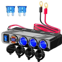 WH Nouvelle prise allume-cigare 12V avec chargeur de voiture PD+QC, prise d'alimentation pour téléphone, compatible camion et camping-car, tension 12-24V