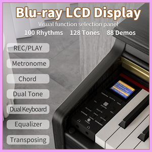 LeGemCharr Upright Digital Piano 88 Keys Acoustic Piano <b>Keyboard</b> Piano Professionnel - Product Image 2