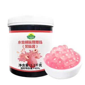 Factory direct sales Honey peach flavor popping boba for bubble tea shop