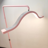 Lampe LED demi-lune FOSOTO 30 pouces avec télécommande pour extensions de cils, lampe grossissante annulaire pour tatouage et beauté