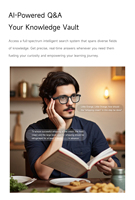 Nouvelles lunettes intelligentes high-tech anti-lumière bleue avec audio directionnel et traduction IA, résolution 1080p, couleur bleue HG021
