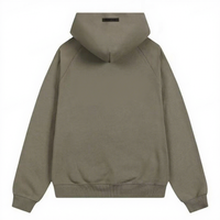 Sweat-shirts à capuche en molleton 100 % coton pour homme – Extensibles, coupe oversize, motif floqué couleur avoine foncé, impression personnalisée, anti-plis, coupe-vent