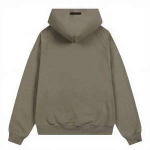 Sweat-shirts à capuche en molleton 100 % coton pour homme – Extensibles, coupe oversize, motif floqué couleur avoine foncé, impression personnalisée, anti-plis, coupe-vent - Product Image 3