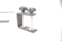 Accuracy Pro Audio DJS001 Soportes digitales para computadora portátil DJ Escritorio de computadora Soporte de DJ negro Soporte ajustable para computadora portátil