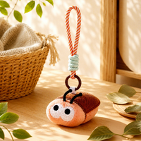 Porte-clés lumineux en peluche Coccinelle douce, breloque de sac à dos, cadeau sur le thème des insectes